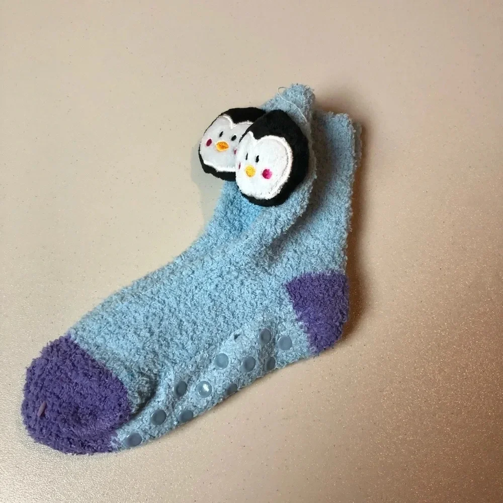 NWT Fuzzy Penguin Socks